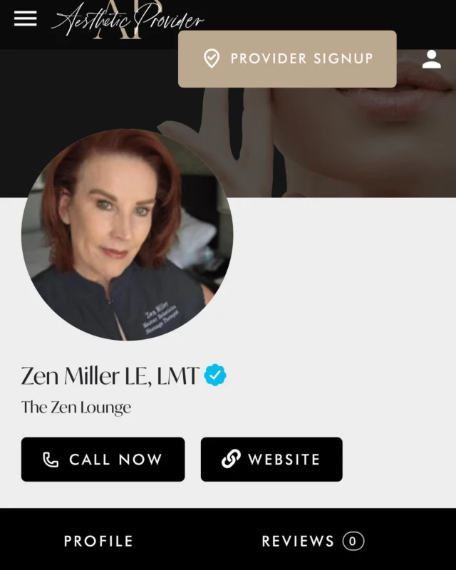 Welcome Zen Miller! With the Zen Lounge! This amazing provider has so many gifts and is located in Jacksonville, FL 

#aestheticprovider #jacksonvilleaesthetician #jacksonvillemassage